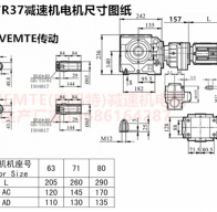 SA67R37YEJ63M4伺服電機連接減速機型號