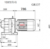 R137-Y55KW-4P-M4-0°減速機(jī)型號(hào)大全及圖紙