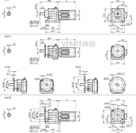 R06 RF06 RX06 RXF06減速機(jī)電機(jī)型號及尺寸圖紙